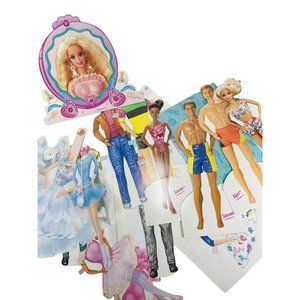 Barbie Steven Ken Teresa Paper Dolls 1990s Dolls & Clothes Outfits Cut Vintage